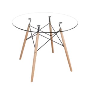 Wooden and glass table BF-T010